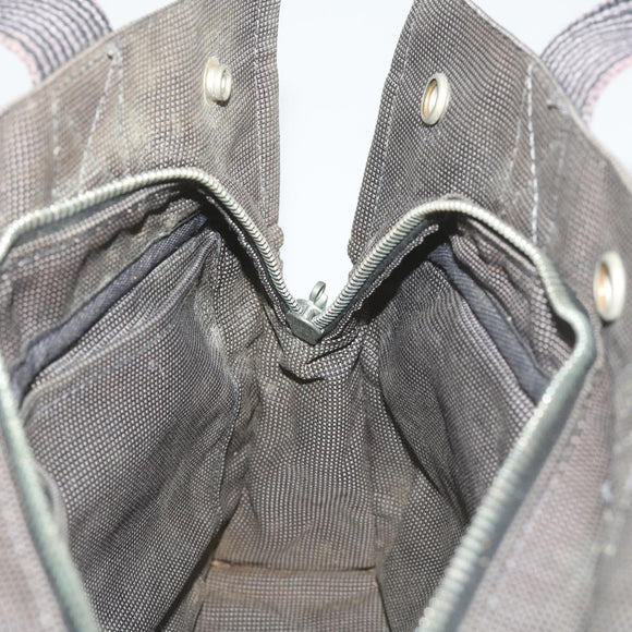 HERMES Her Line PM Tote Bag Canvas Gray Auth 68679