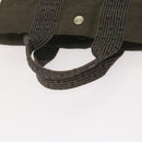 HERMES Her Line PM Tote Bag Canvas Gray Auth 68679-8
