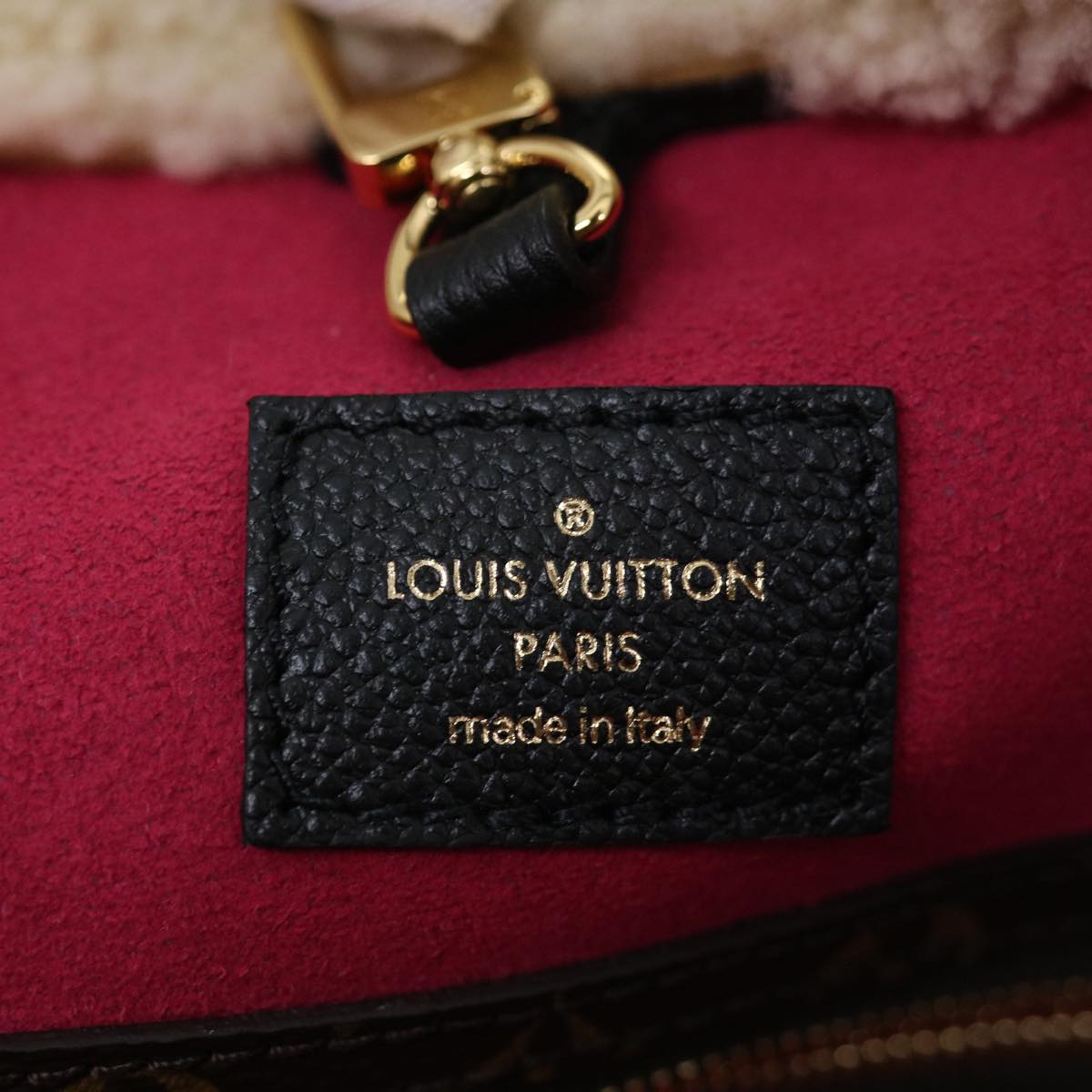 LOUIS VUITTON Monogram Teddy Neverfull MM Tote Bag Black M56960 LV Auth 68691S