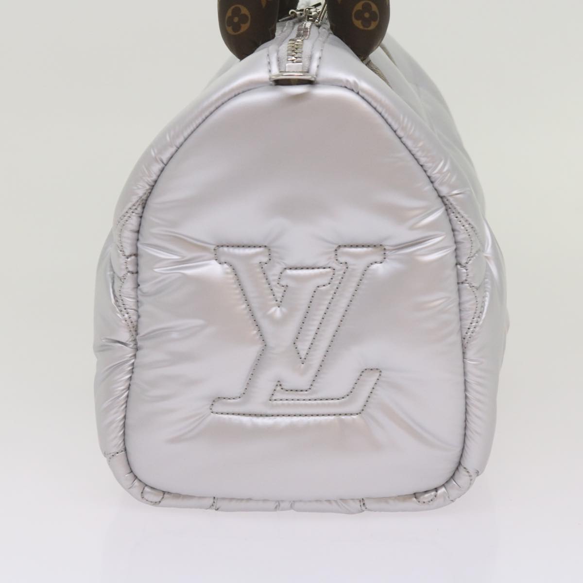 LOUIS VUITTON Linylon Speedy Bandouliere 25 Bag 2way Silver M20973 Auth 68692S