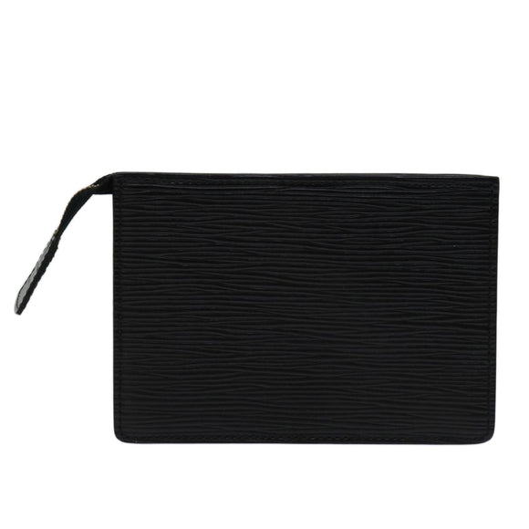 LOUIS VUITTON Epi Trousse Poche Toilette 15 Pouch Black LV Auth 68707