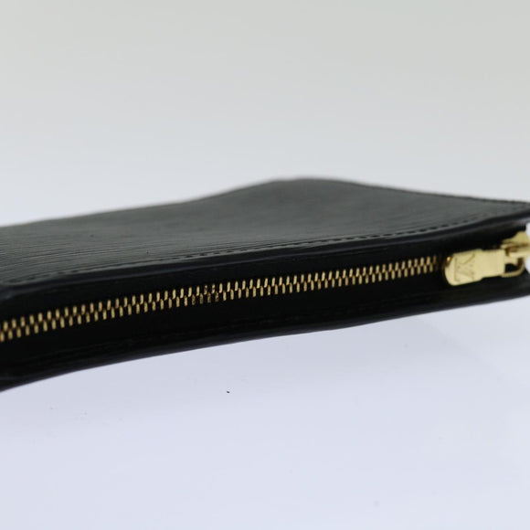 LOUIS VUITTON Epi Trousse Poche Toilette 15 Pouch Black LV Auth 68707
