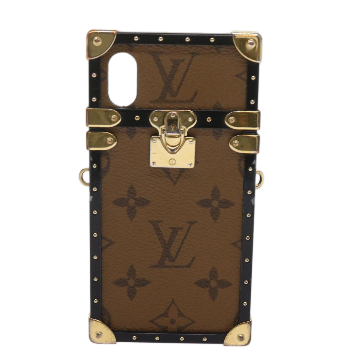 LOUIS VUITTON Monogram Reverse Eye Trunk iPhone X Case M62619 LV Auth 68717 - 0