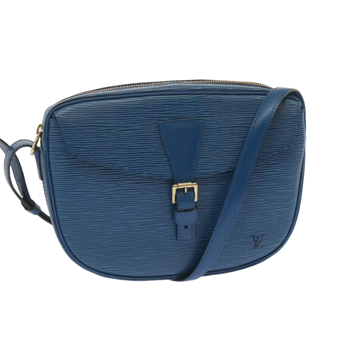 LOUIS VUITTON Epi June Feuille Shoulder Bag Blue M52155 LV Auth 68720