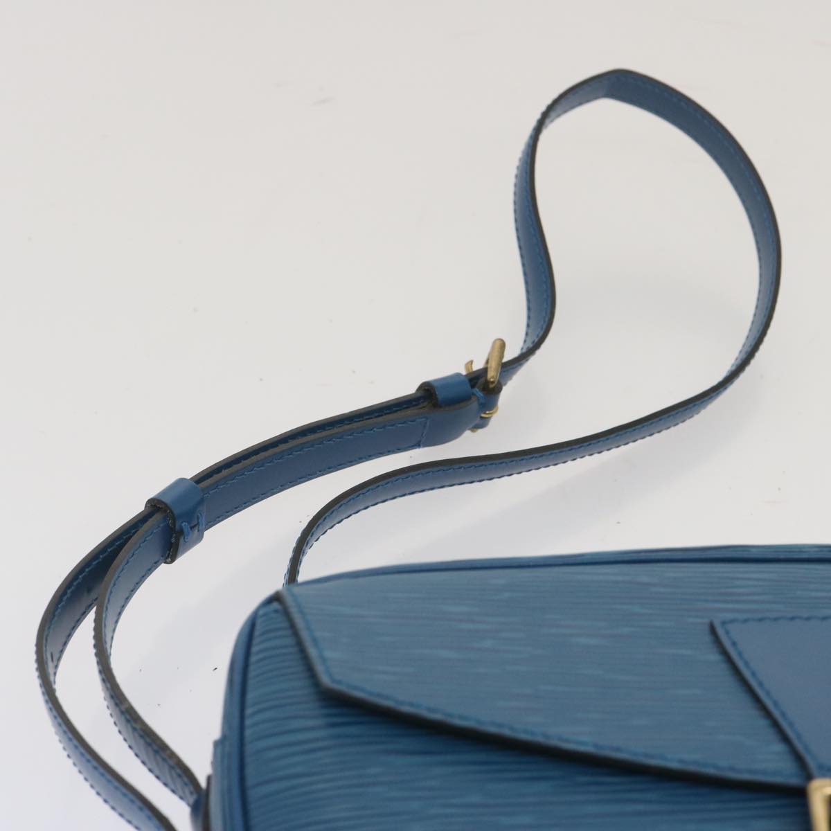 LOUIS VUITTON Epi June Feuille Shoulder Bag Blue M52155 LV Auth 68720