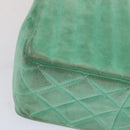 CHANEL Hand Bag Suede Green CC Auth 68731SAV-15