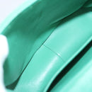 CHANEL Hand Bag Suede Green CC Auth 68731SAV-11