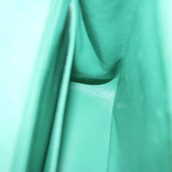 CHANEL Hand Bag Suede Green CC Auth 68731SAV
