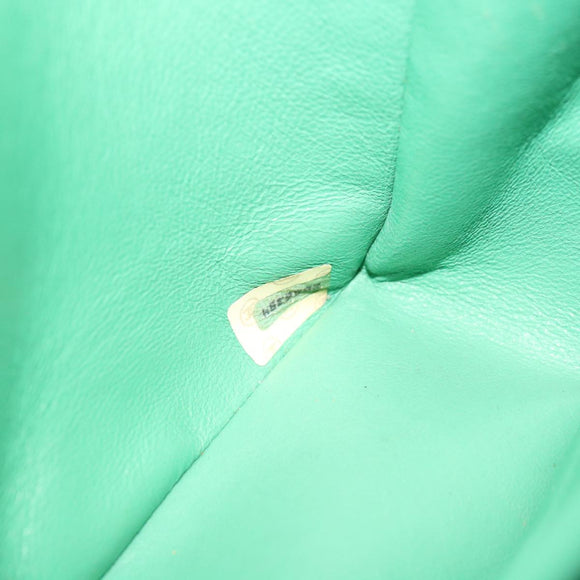 CHANEL Hand Bag Suede Green CC Auth 68731SAV