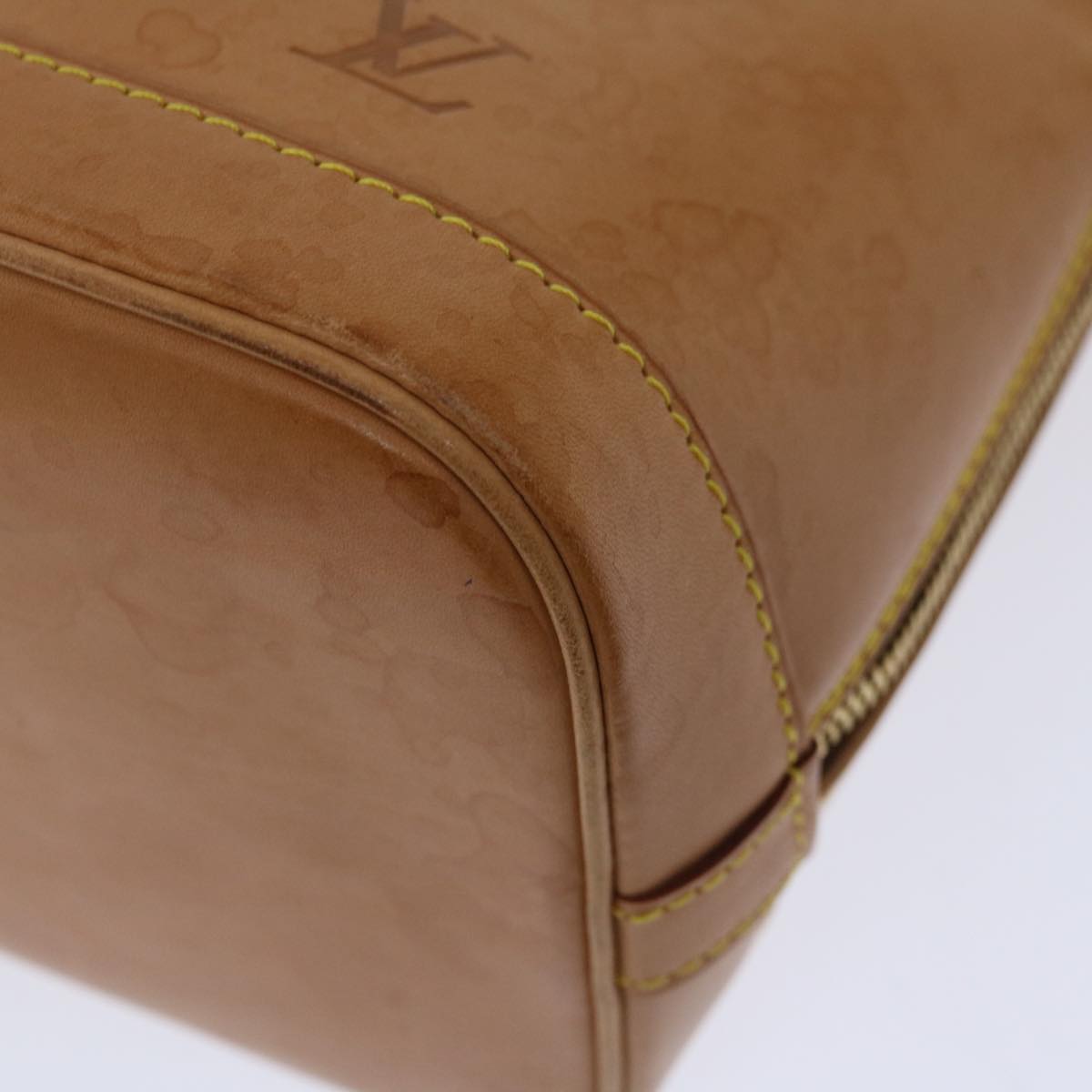 LOUIS VUITTON Nomad leather Alma Hand Bag Beige M85000 LV Auth 68744
