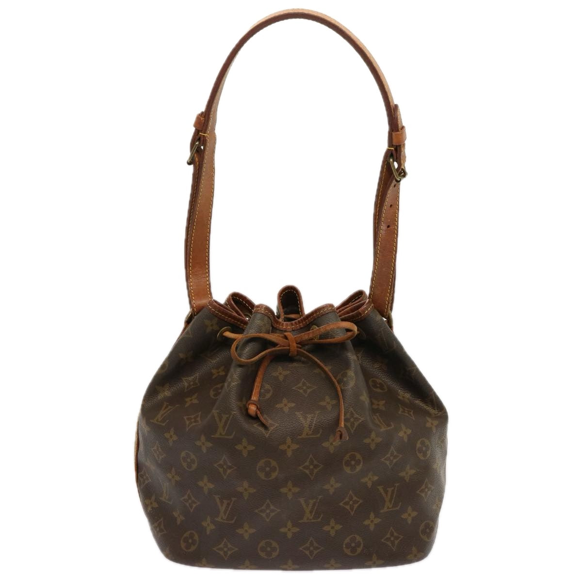 LOUIS VUITTON Monogram Petit Noe Shoulder Bag M42226 LV Auth 68753