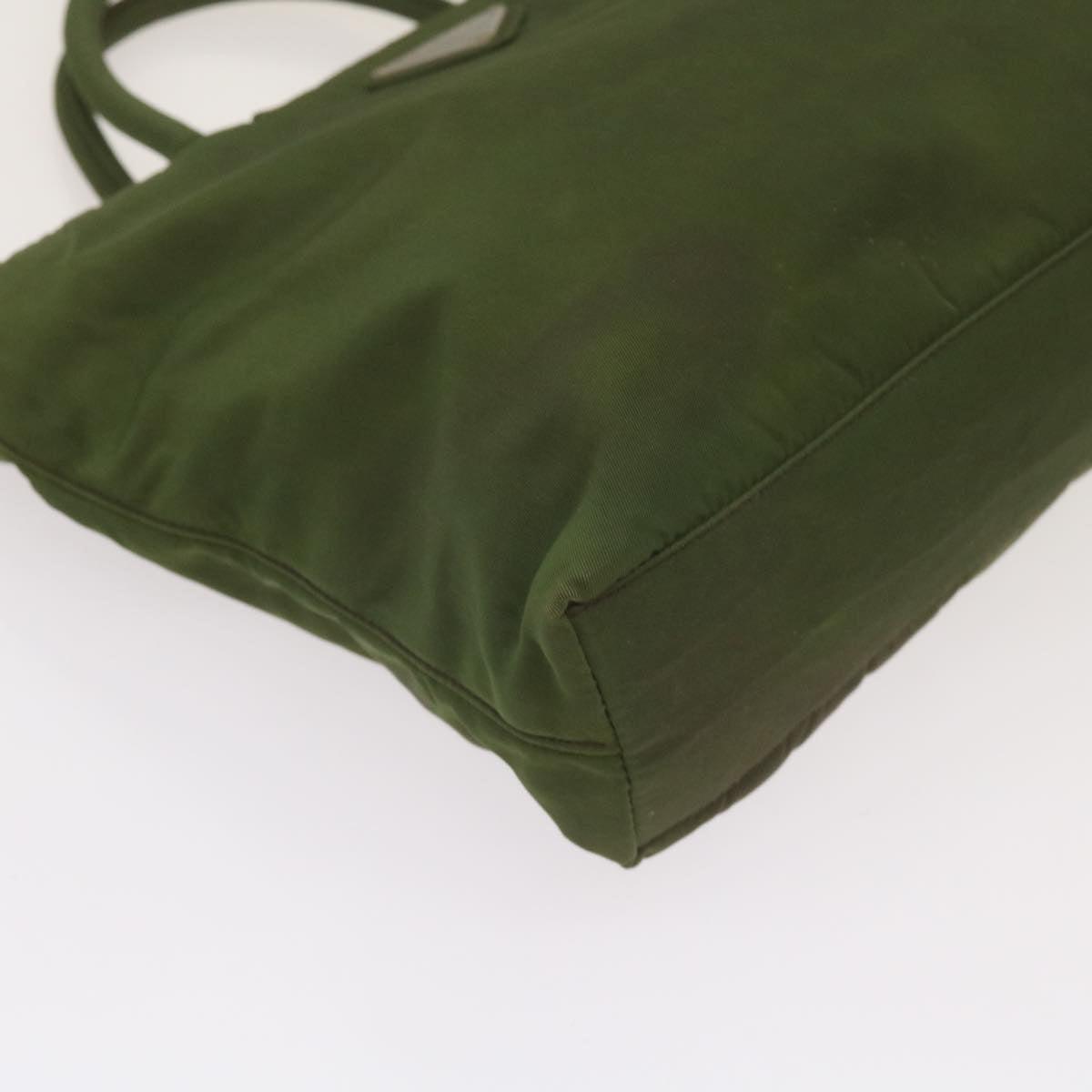 PRADA Hand Bag Nylon Khaki Auth 68783