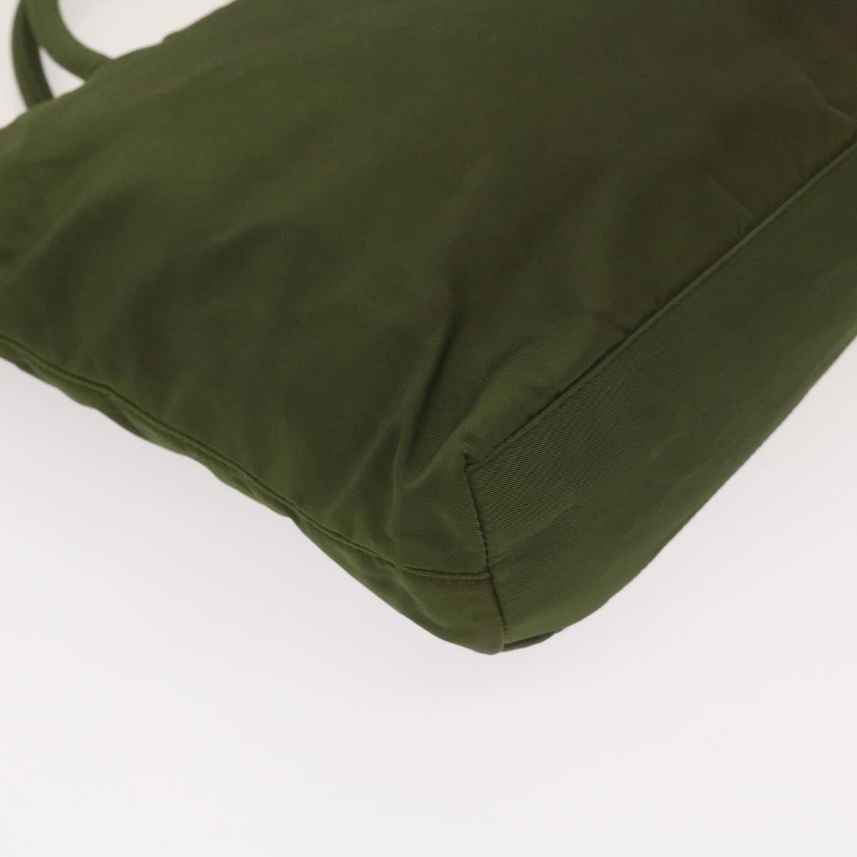 PRADA Hand Bag Nylon Khaki Auth 68783