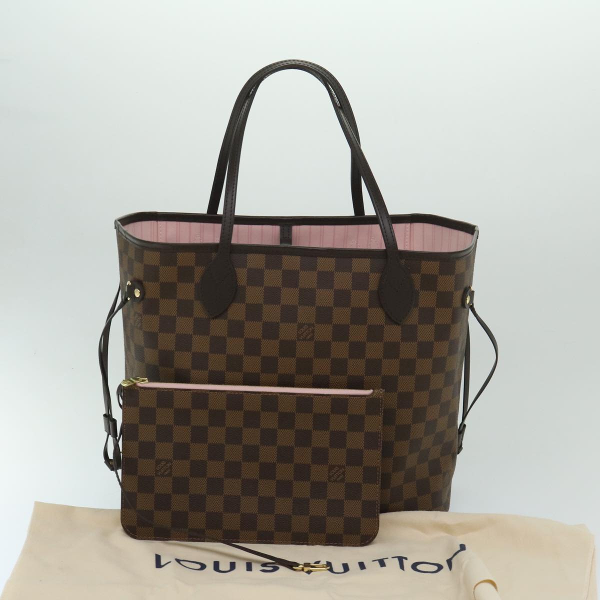 LOUIS VUITTON Damier Ebene Neverfull MM Tote Bag N51105 LV Auth 68787SA