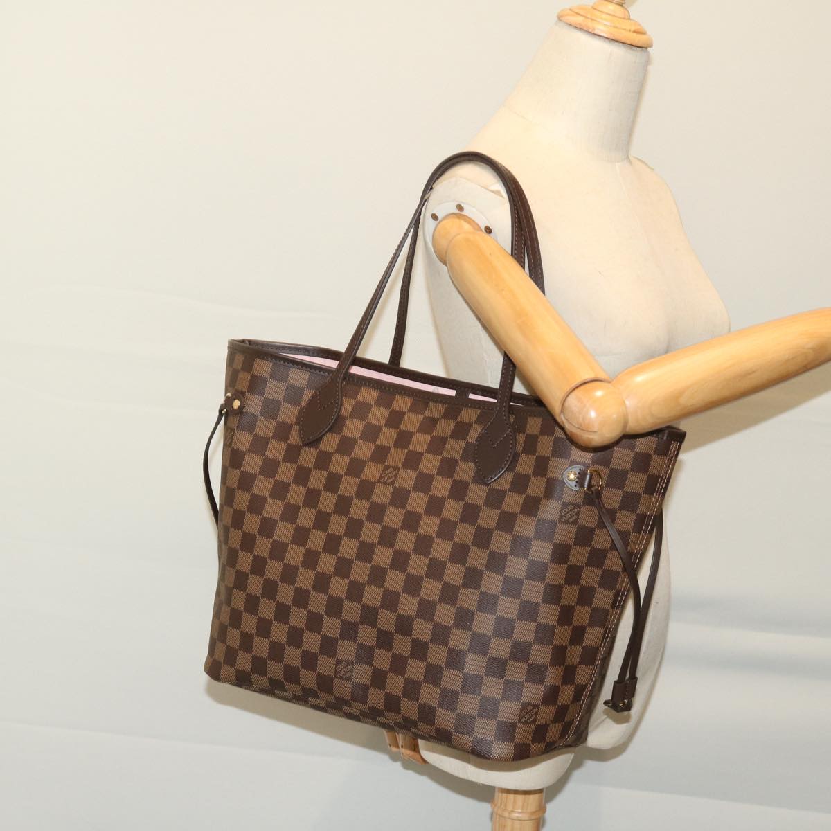 LOUIS VUITTON Damier Ebene Neverfull MM Tote Bag N51105 LV Auth 68787SA