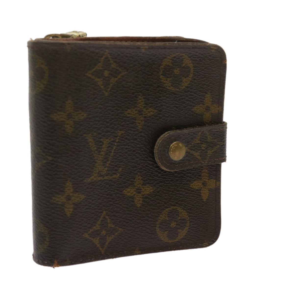 LOUIS VUITTON Monogram Compact Zip Wallet M61667 LV Auth 68788