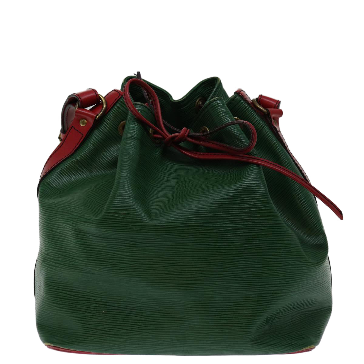 LOUIS VUITTON Epi Petit Noe Shoulder Bag Bicolor Green Red M44147 LV Auth 68793