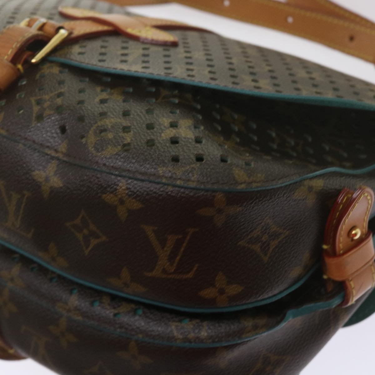 LOUIS VUITTON Monogram Perfo Saumur 30 Shoulder Bag M93998 LV Auth 68806A