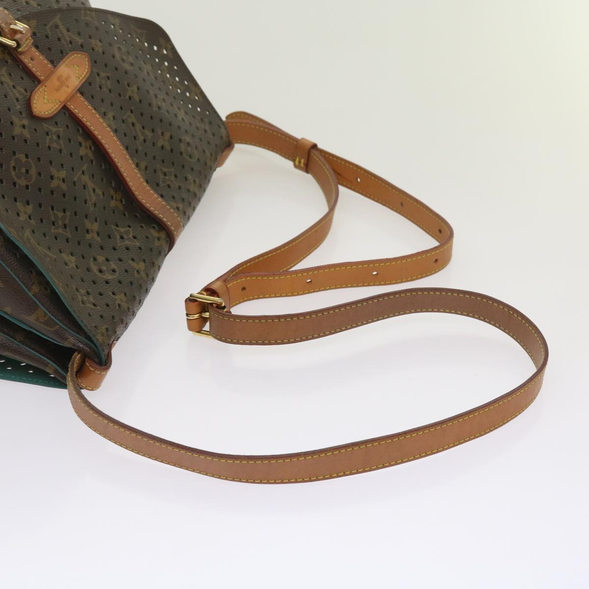 LOUIS VUITTON Monogram Perfo Saumur 30 Shoulder Bag M93998 LV Auth 68806A