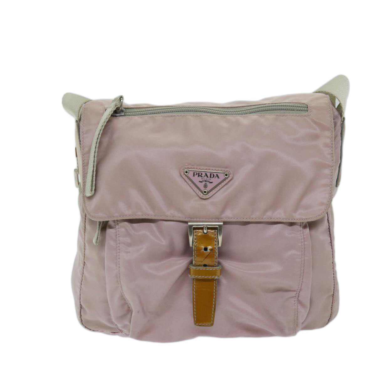 PRADA Shoulder Bag Nylon Pink Auth 68809