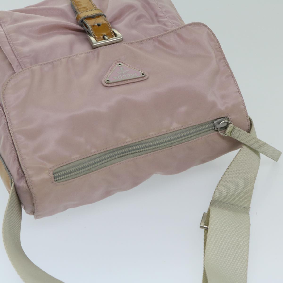 PRADA Shoulder Bag Nylon Pink Auth 68809