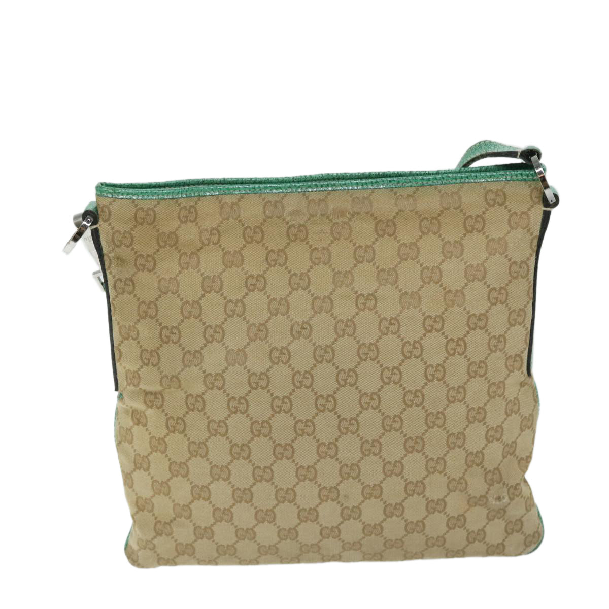 GUCCI GG Canvas Shoulder Bag Beige 113013 Auth 68813 - 0