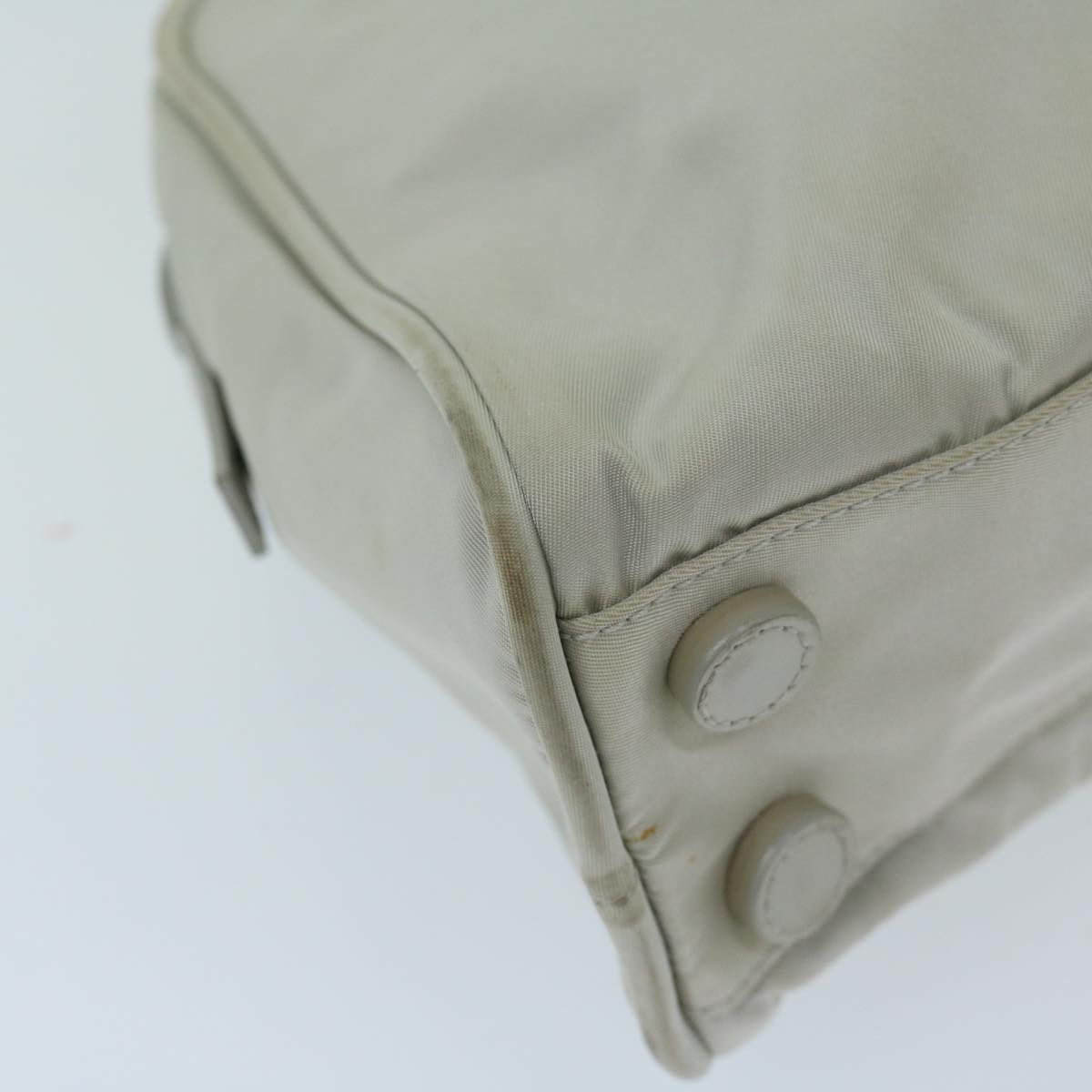 PRADA Hand Bag Nylon Gray Auth 68818