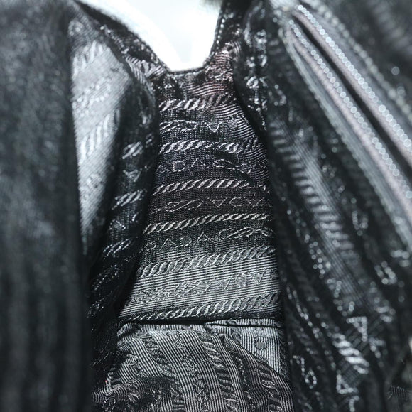 PRADA Hand Bag Nylon Gray Auth 68818