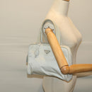PRADA Hand Bag Nylon Gray Auth 68818-23