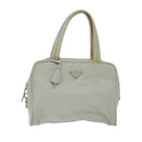 PRADA Hand Bag Nylon Gray Auth 68818-13