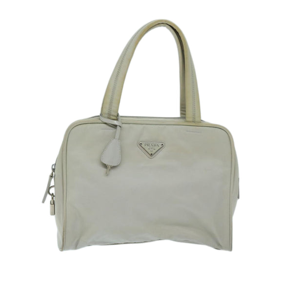 PRADA Hand Bag Nylon Gray Auth 68818