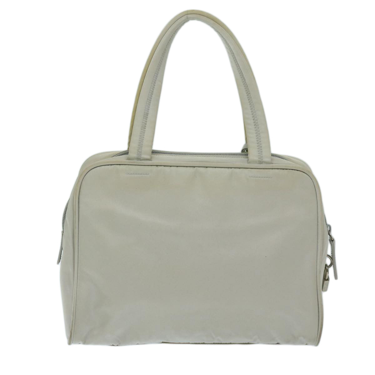 PRADA Hand Bag Nylon Gray Auth 68818 - 0