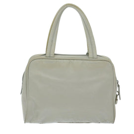 PRADA Hand Bag Nylon Gray Auth 68818 - 0