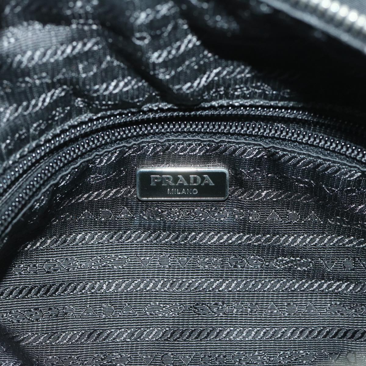 PRADA Shoulder Bag Nylon Black Auth 68824