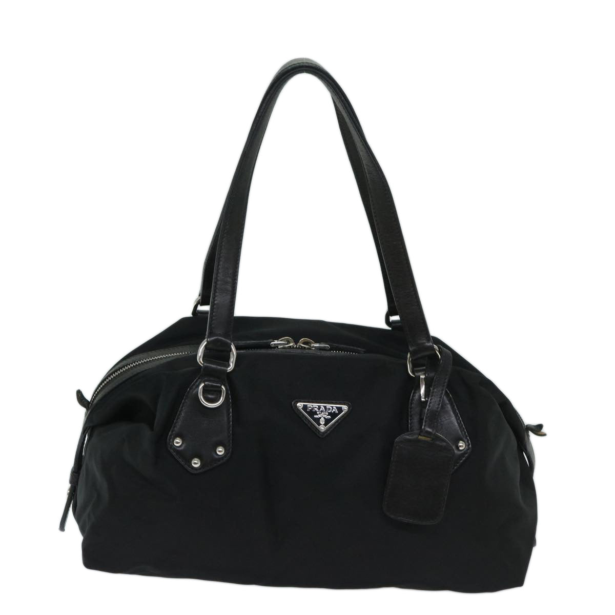 PRADA Shoulder Bag Nylon Black Auth 68824