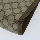 GUCCI GG Supreme Web Sherry Line Clutch Bag PVC Beige Red 89 01 033 Auth 68825-15