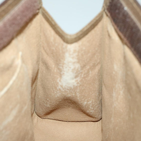 GUCCI GG Supreme Web Sherry Line Clutch Bag PVC Beige Red 89 01 033 Auth 68825