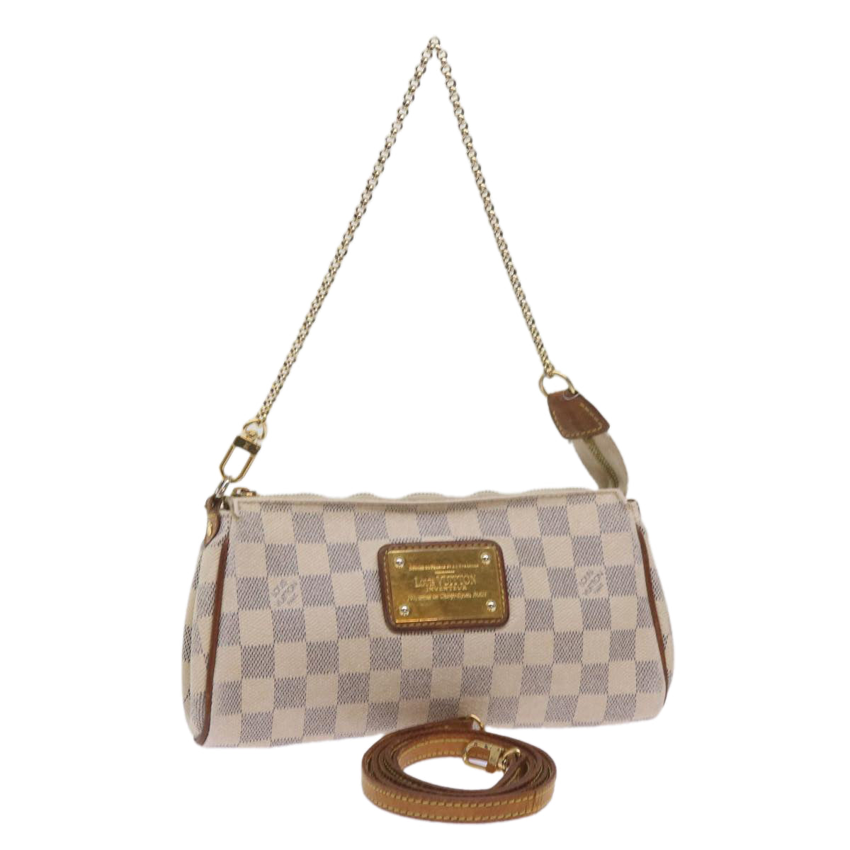 LOUIS VUITTON Damier Azur Eva Shoulder Bag 2way N55214 LV Auth 68826