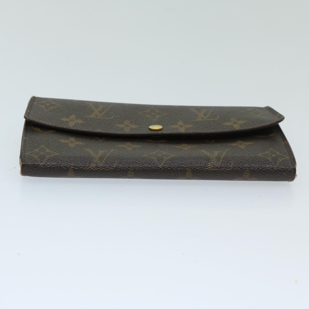 LOUIS VUITTON Monogram Pochette Porte Monnaie Credit Wallet M61725 Auth 68830