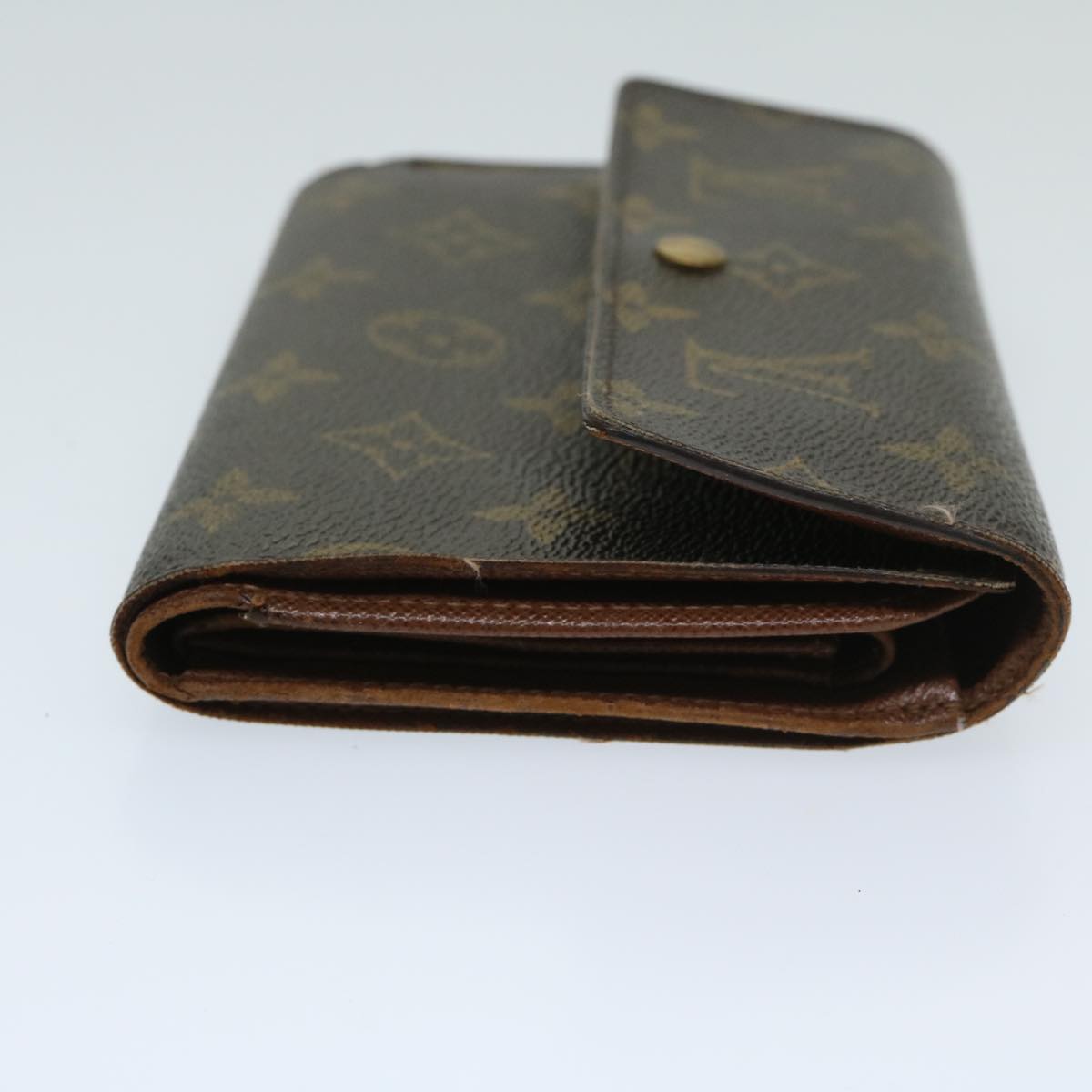 LOUIS VUITTON Monogram Porte Tresor Etui Chequier Wallet M61200 LV Auth 68831