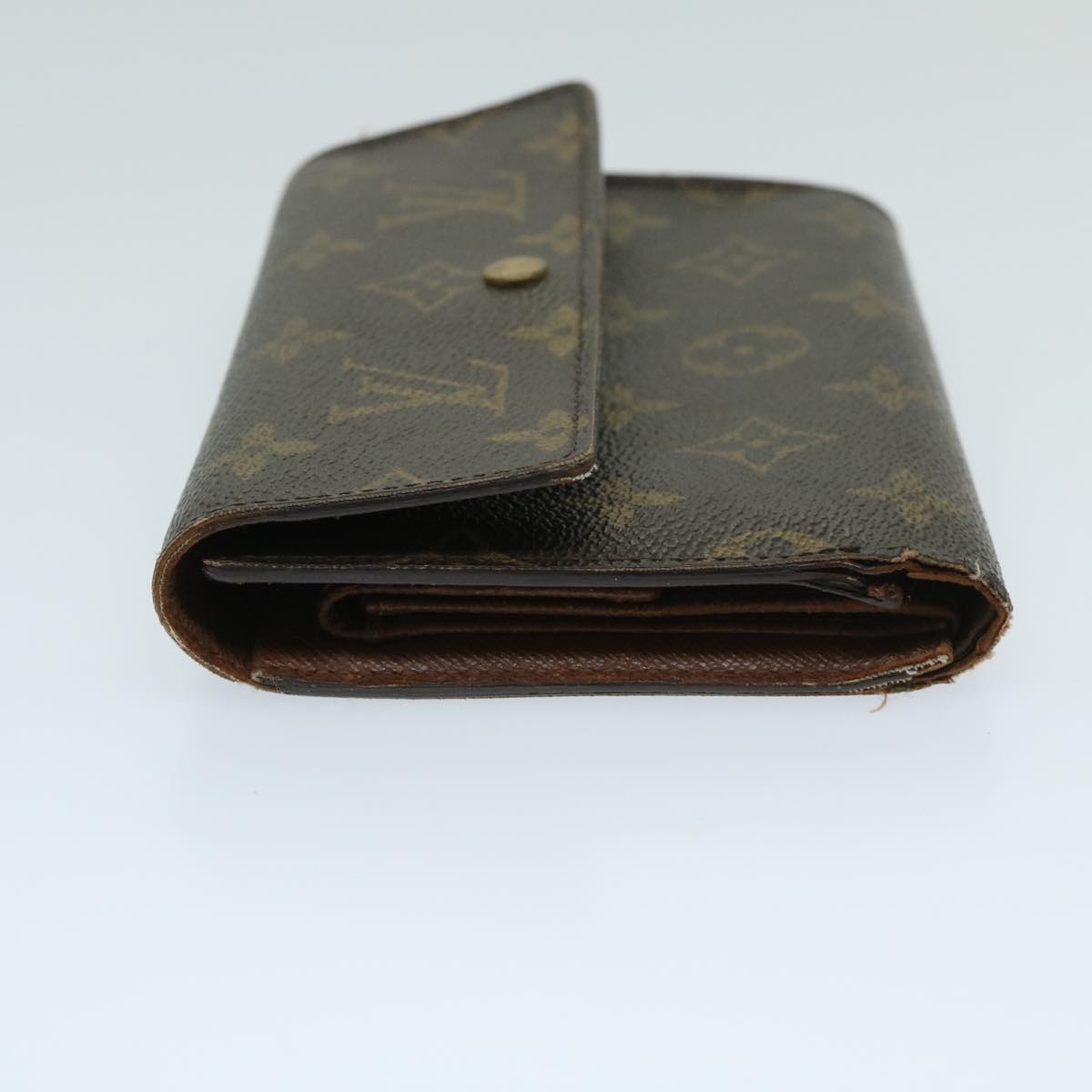 LOUIS VUITTON Monogram Porte Tresor Etui Chequier Wallet M61200 LV Auth 68831