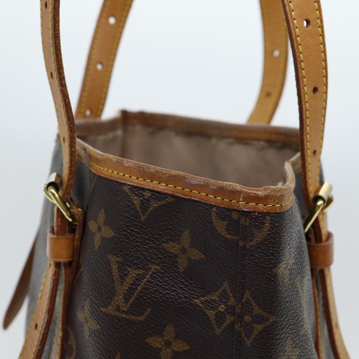 LOUIS VUITTON Monogram Bucket GM Shoulder Bag M42236 LV Auth 68863