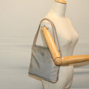 PRADA Hand Bag Nylon Gray Auth 68871-23