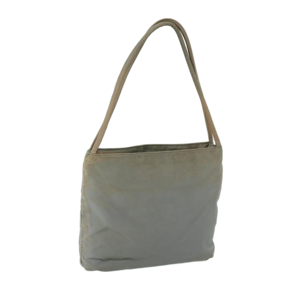 PRADA Hand Bag Nylon Gray Auth 68871 - 0