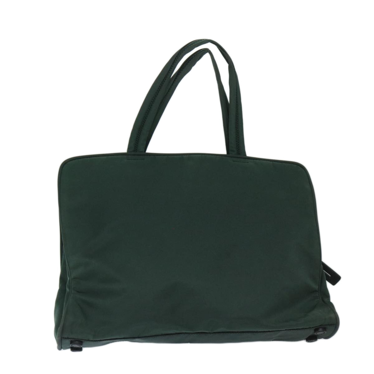 PRADA Hand Bag Nylon Green Auth 68874