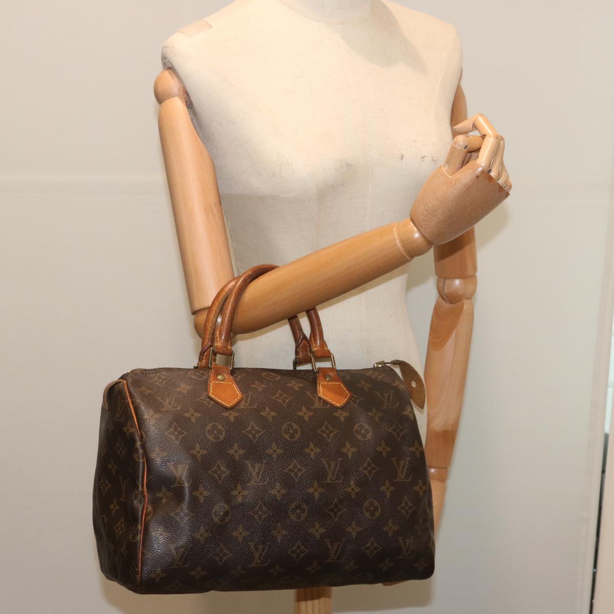 LOUIS VUITTON Monogram Speedy 30 Hand Bag M41526 LV Auth 68877