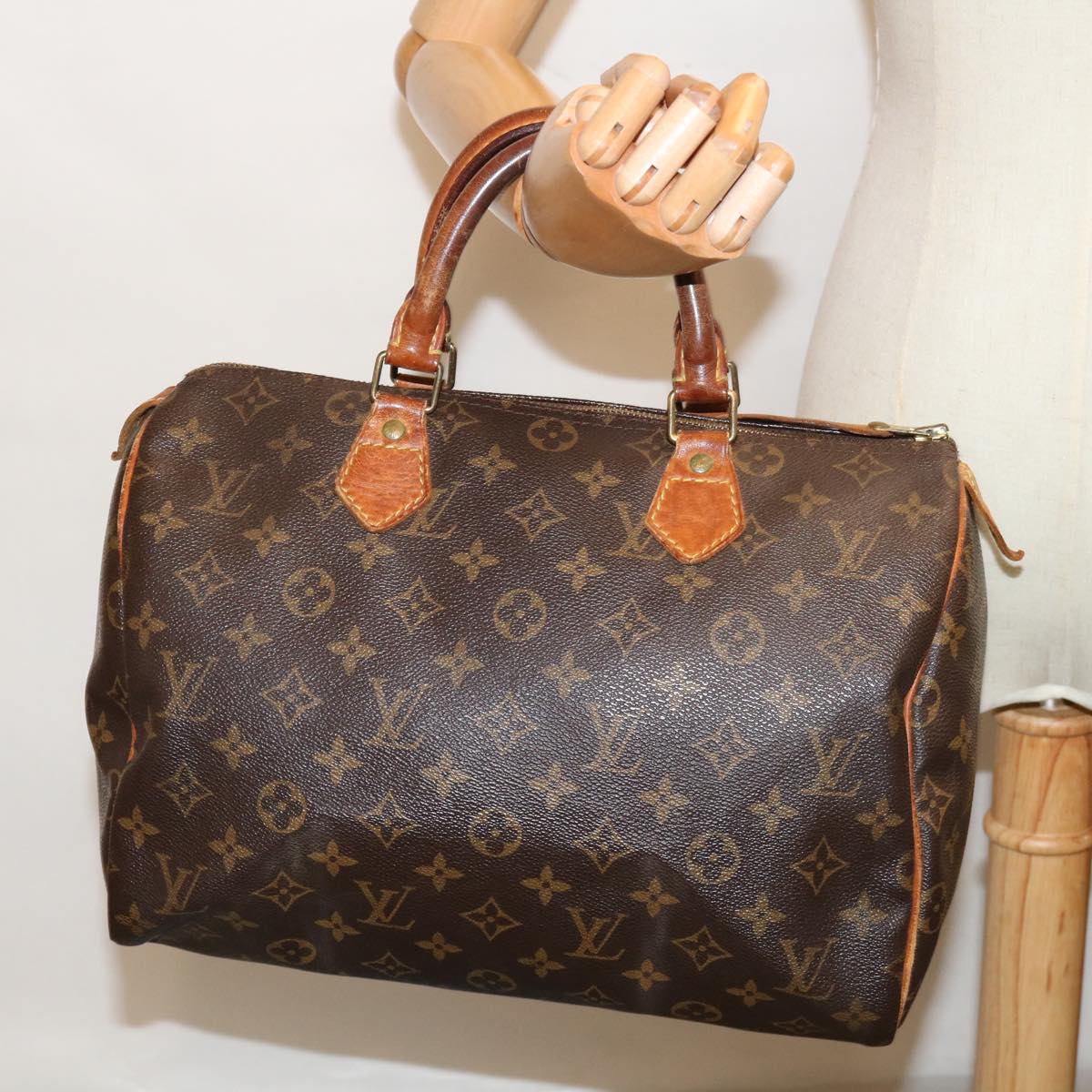 LOUIS VUITTON Monogram Speedy 30 Hand Bag M41526 LV Auth 68878