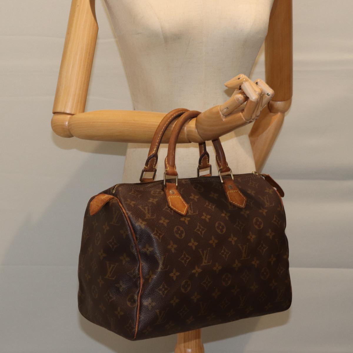 LOUIS VUITTON Monogram Speedy 30 Hand Bag M41526 LV Auth 68880