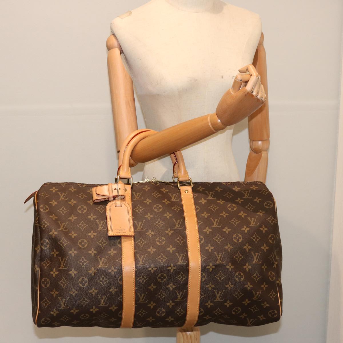 LOUIS VUITTON Monogram Keepall 50 Boston Bag M41426 LV Auth 68881