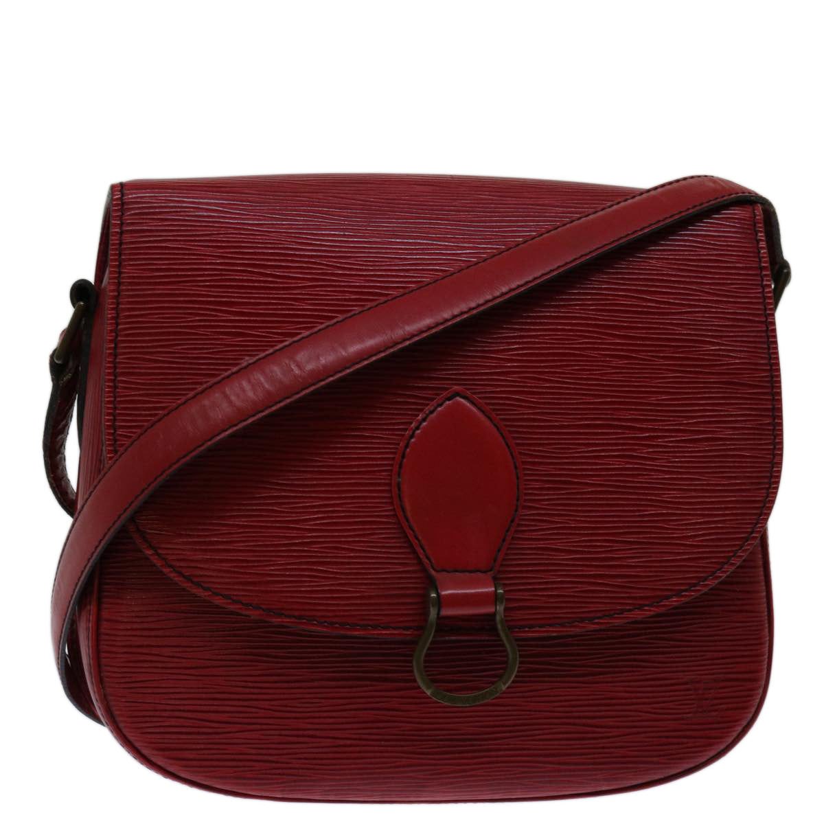 LOUIS VUITTON Epi Saint Cloud GM Shoulder Bag Red M52197 LV Auth 68896